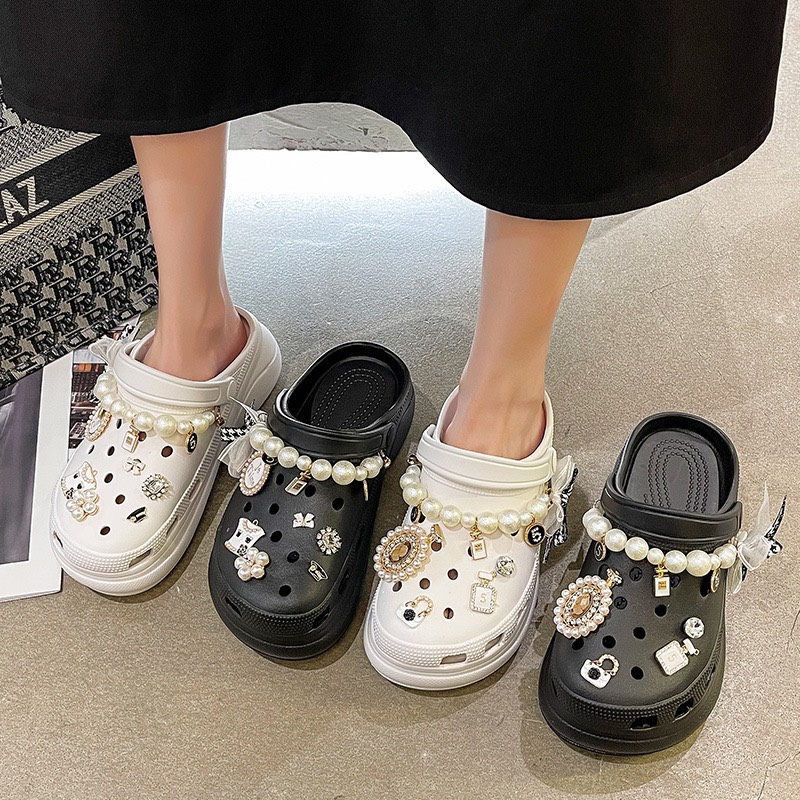 Bộ sticker gắn dép Jibbitz, Sticker, Charm Đính Đá Trang Trí Giày Dép Xinh Xắn sang trọng - cinghutag