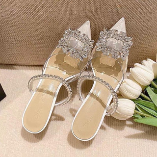 Giày gót ly nơ đá bigsize, size 40-44 [Hàng đặt không sẵn]
