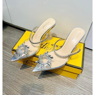 Giày gót ly nơ đá bigsize, size 40-44 [Hàng đặt không sẵn]