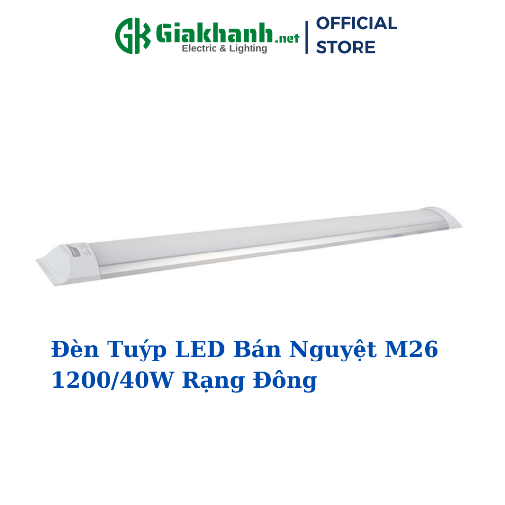 Đèn Tuýp LED Bán Nguyệt M26 Rạng Đông 20W, 40W