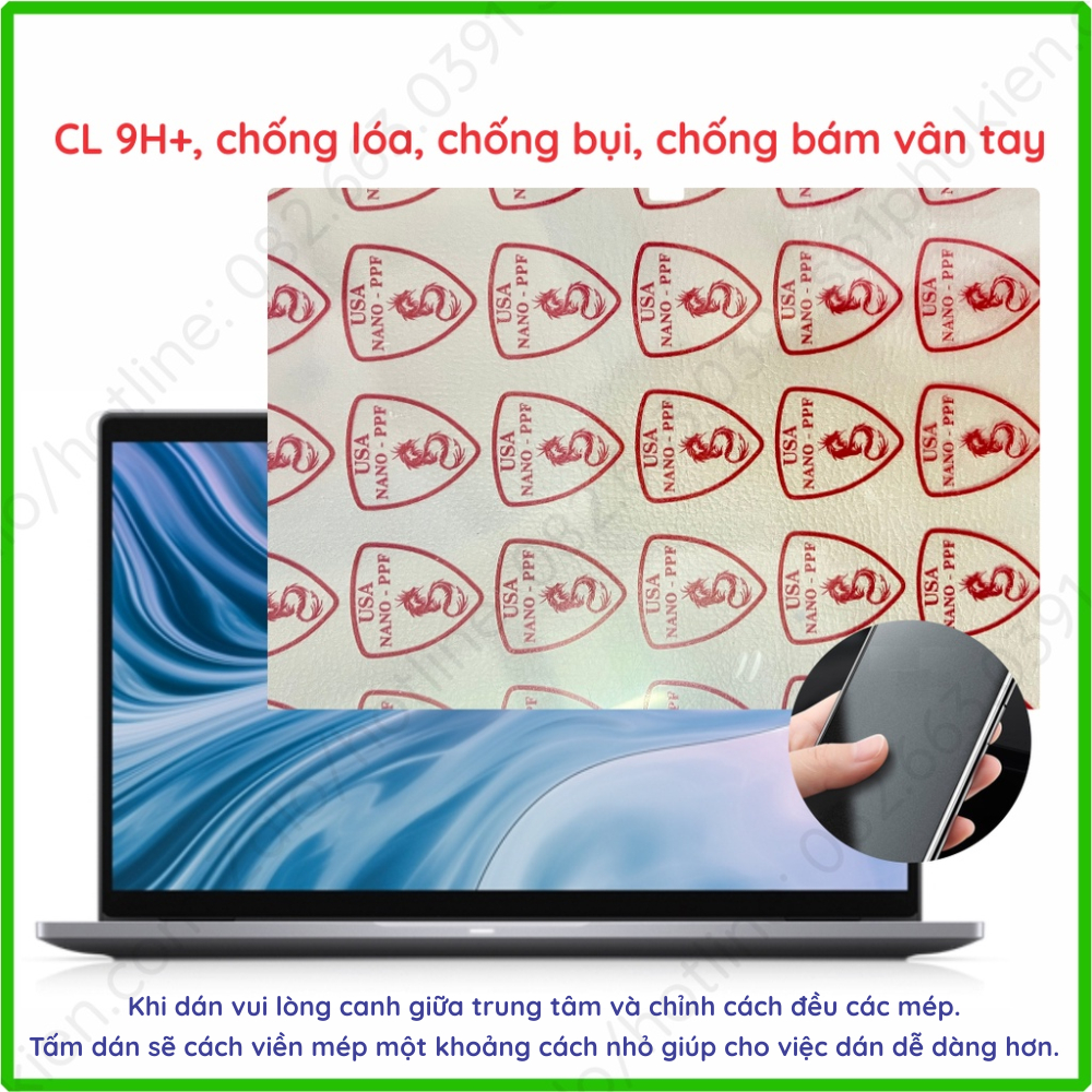 Dán cường lực Laptop Dell Inspiron 7420 / 7425/ 7430 2in1/ 7435 2in1 nano trong suốt
