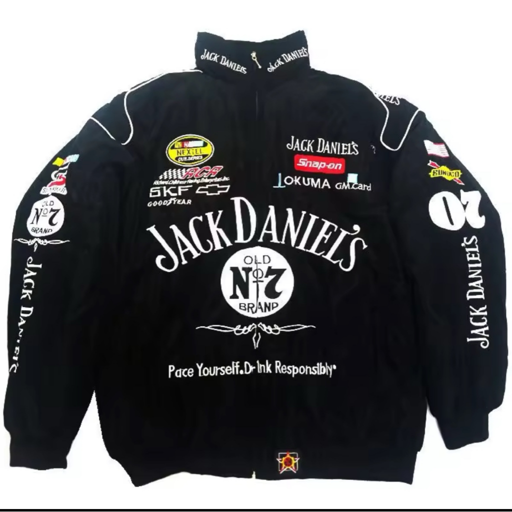 Áo Khoác JackDaniels Racing Jacket Tặng Sticker Cực Chất - Thời Trang Hot Trend