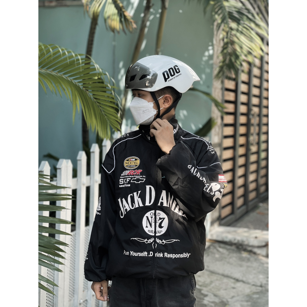 Áo Khoác JackDaniels Racing Jacket Tặng Sticker Cực Chất Đi Tuor Xa- Thời Trang Hot