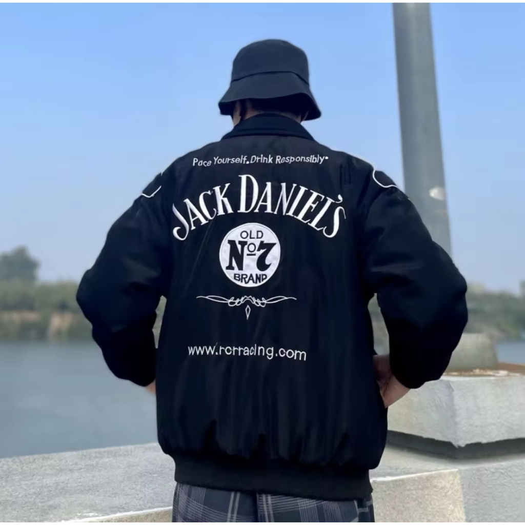 Áo Khoác JackDaniels Racing Jacket Tặng Sticker Cực Chất - Thời Trang Hot Trend