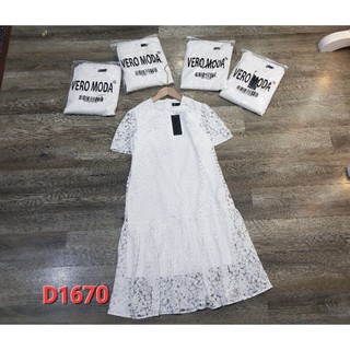 Đầm xòe ren trắng D1670