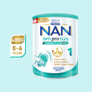 Sữa Bột Nestlé NAN OPTIPRO PLUS 1 400G lon với 5HMO Sản Xuất tại Thụy Sĩ