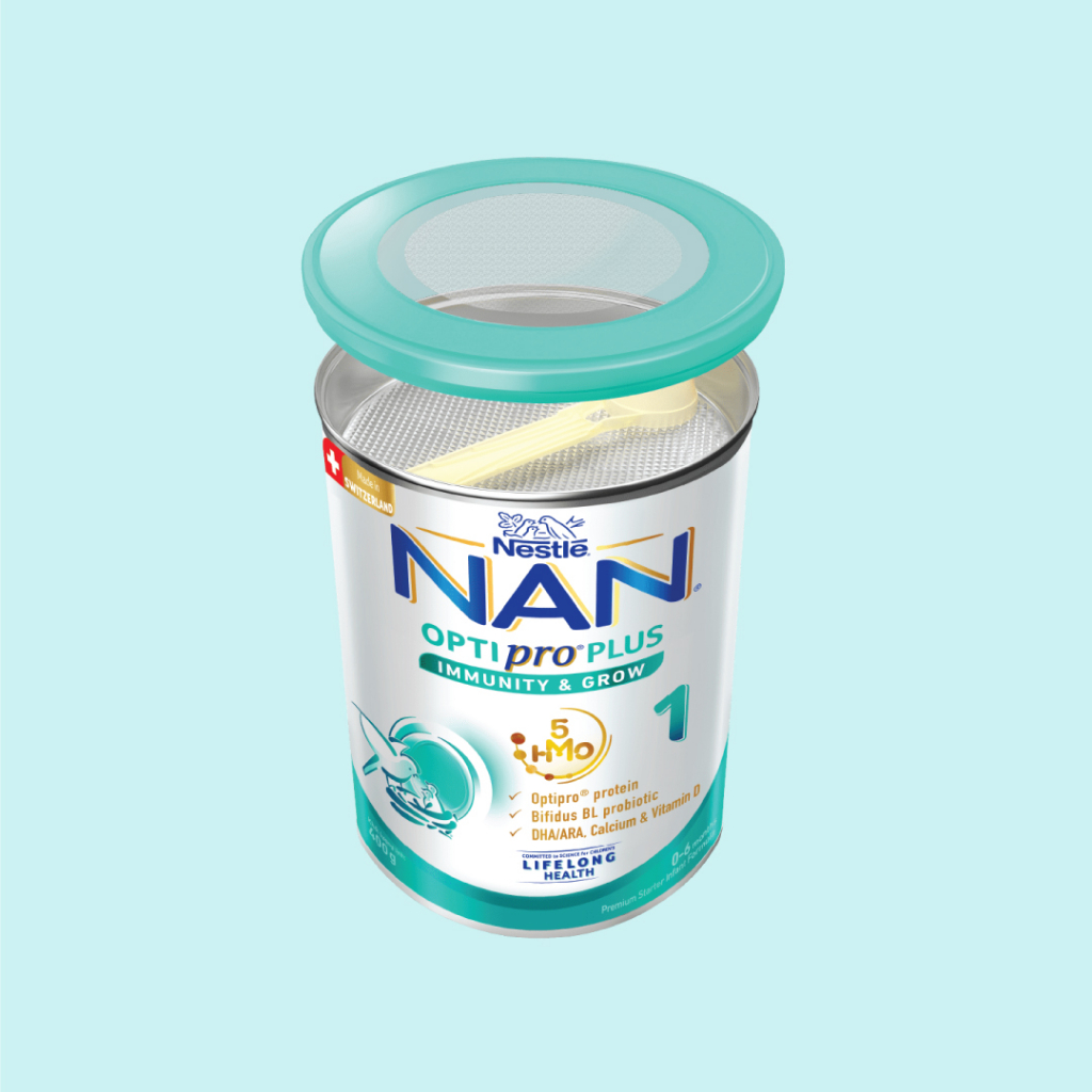 Sữa Bột Nestlé NAN OPTIPRO PLUS 1 400G/lon với 5HMO Sản Xuất tại Thụy Sĩ