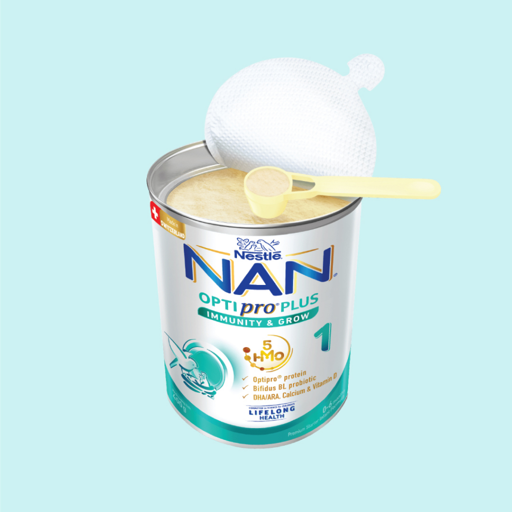 Sữa Bột Nestlé NAN OPTIPRO PLUS 1 400G/lon với 5HMO Sản Xuất tại Thụy Sĩ