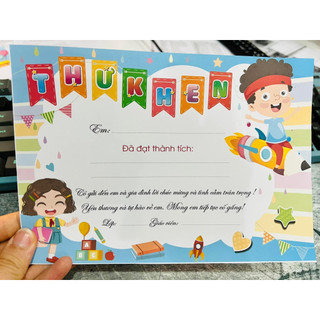 giấy thư khen ngợi học sinh 1 xấp 100 tờ định lượng 100gsm không lem khổ A5