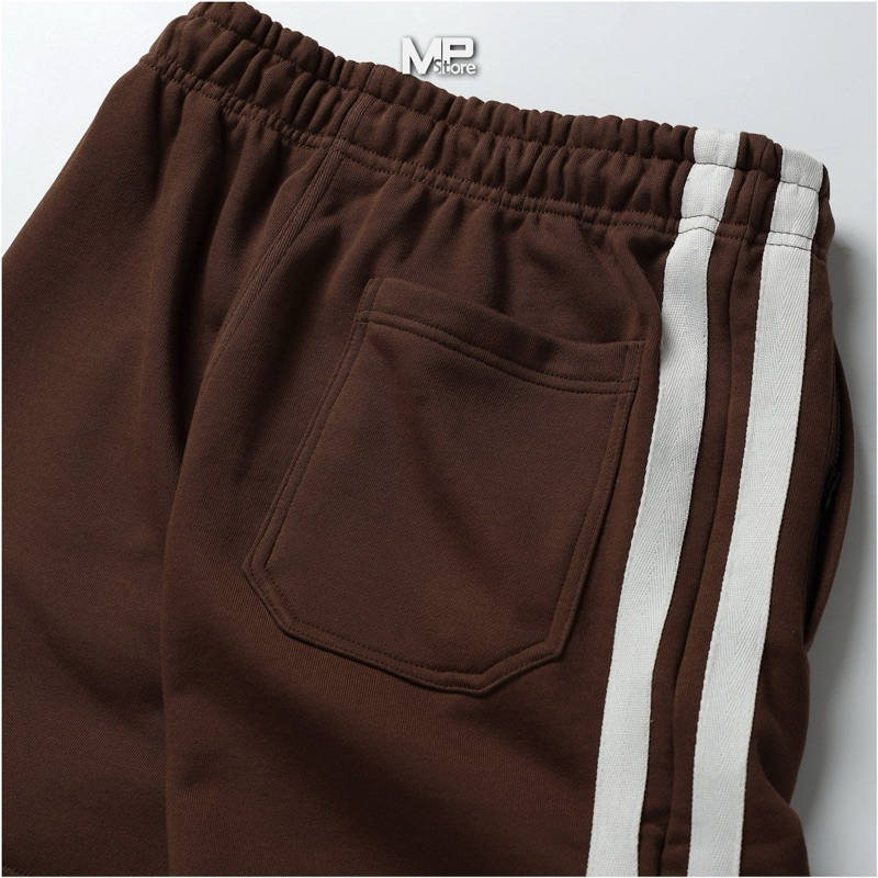 Quần short ngắn thể thao Young La x Cbum 2 sọc 6inch thun da cá