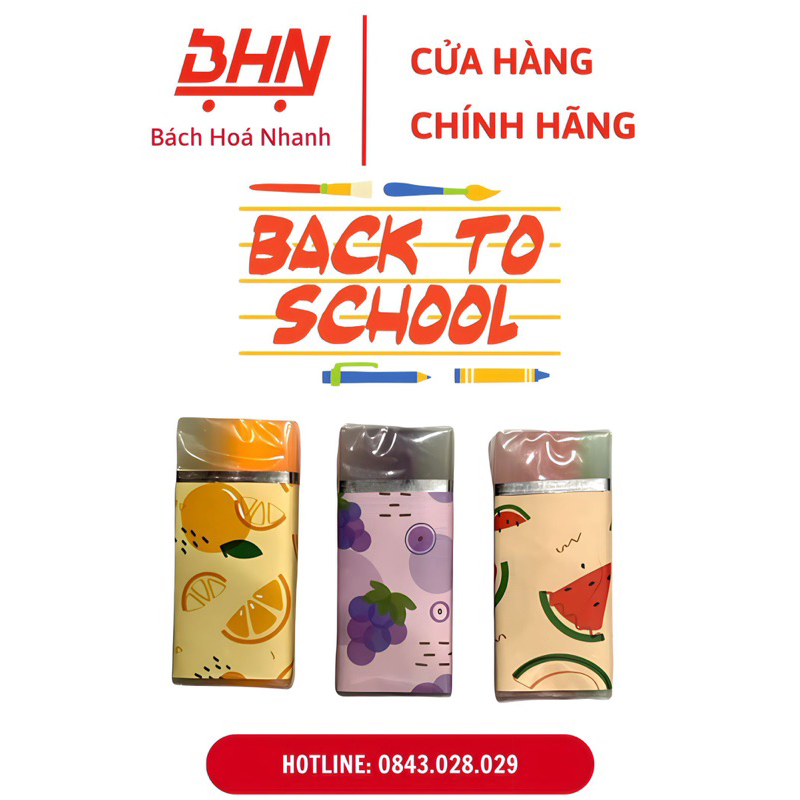 Combo 3 Gôm Tẩy Trái Cây