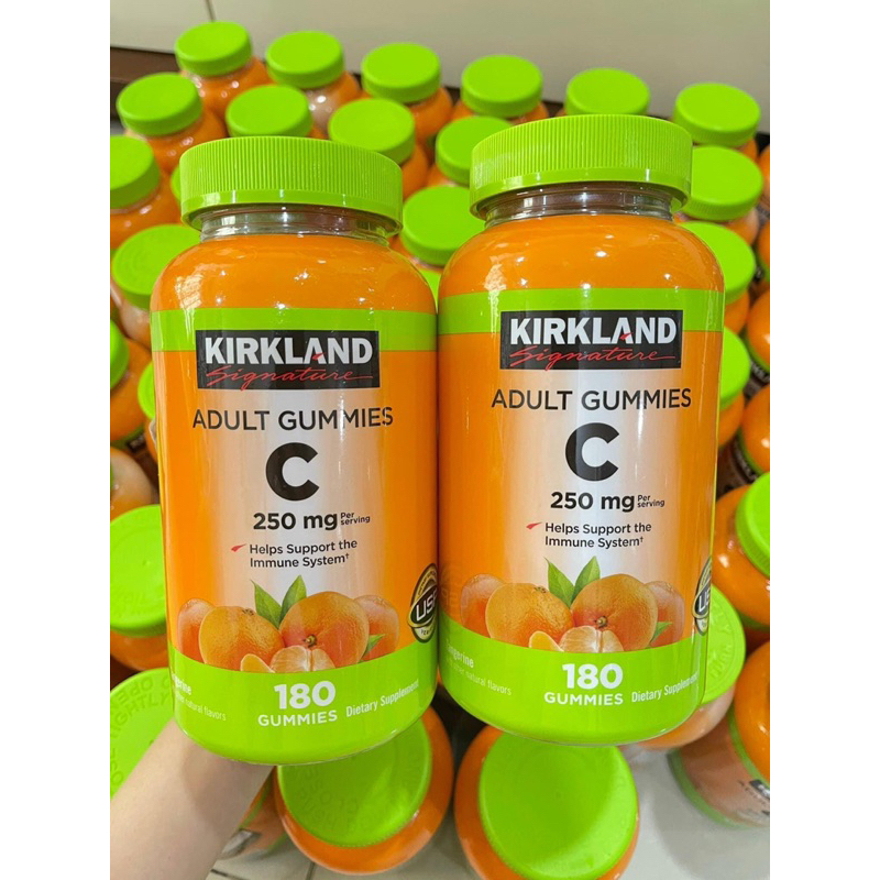 Kẹo dẻo bổ sung Vitamin C Kirkland Adult Gummies C 250mg 180 viên [HOẢ TỐC DATE MỚI]