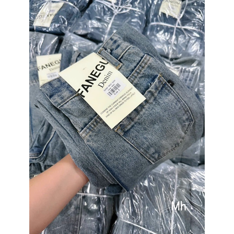 Quần suông ống rộng rách, quần ống rông lưng cao #5021