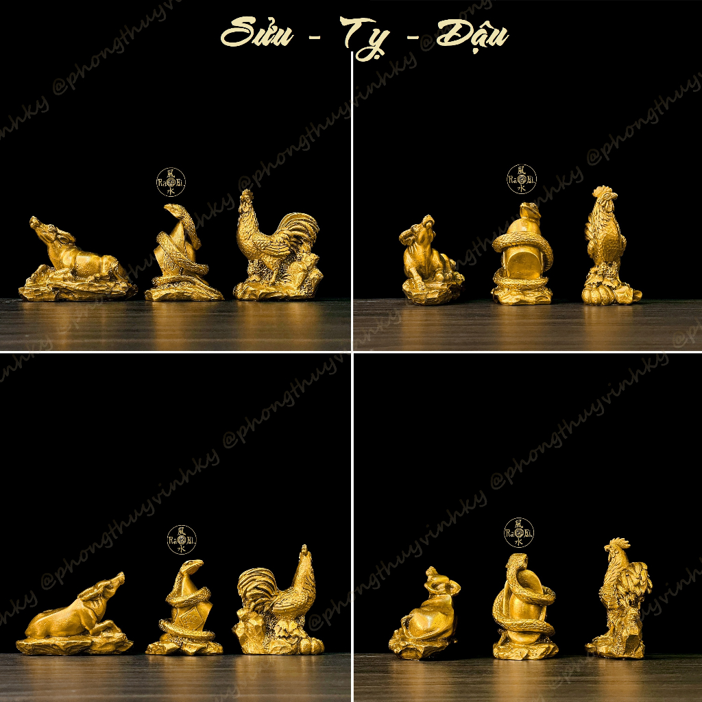12 Con Giáp Đồng Vàng - Tượng Đồng Phong Thủy