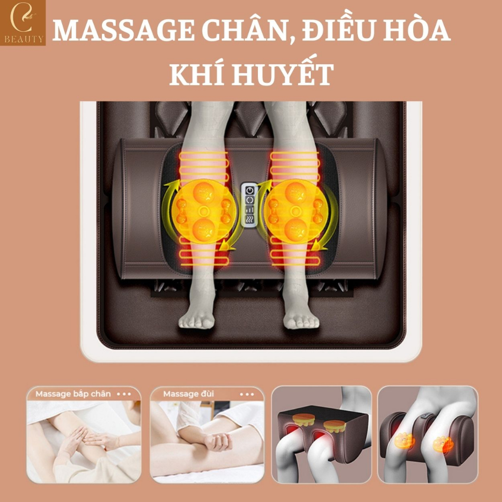 Nệm massage toàn thân thế hệ mới, Máy mat xa hiệu quả hơn máy massage cầm tay, Đệm massage toàn thân phục hồi giảm đau