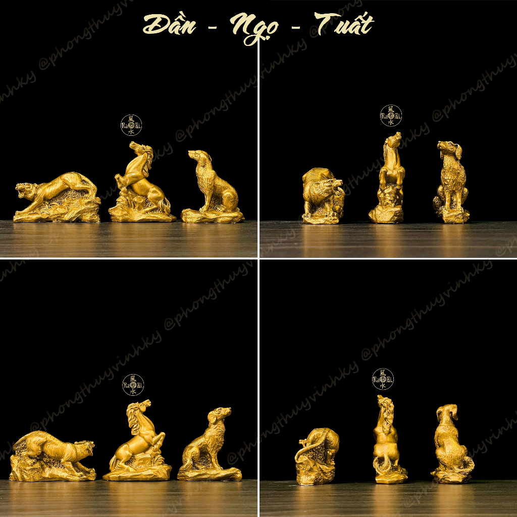 12 Con Giáp Đồng Vàng - Tượng Đồng Phong Thủy