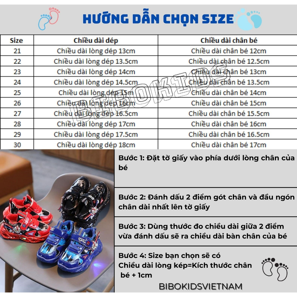 Giày Thể Thao Hoạ Tiết Siêu Nhân Có Đèn Led Cho Các Bé Đi Học Đi Chơi