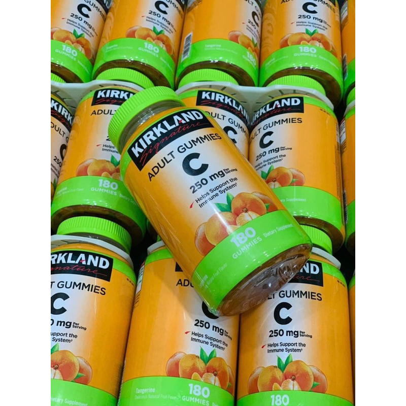 Kẹo dẻo bổ sung Vitamin C Kirkland Adult Gummies C 250mg 180 viên [HOẢ TỐC DATE MỚI]