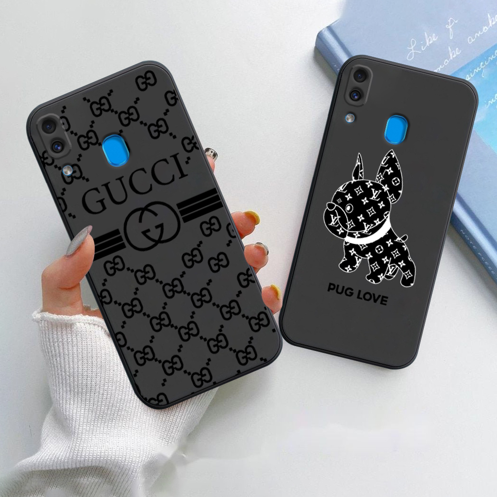 Ốp lưng Samsung A20, A30, M20 silicon dẻo, tpu mềm hình thom brownee, guccii, nikee