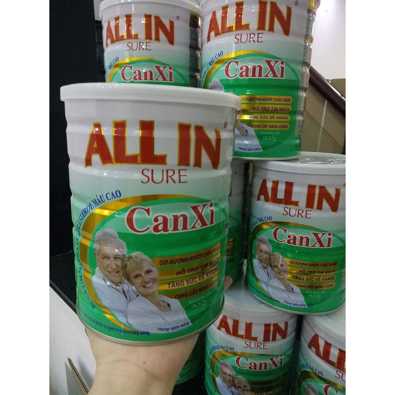 Sữa canxi All In Sure 900g ngừa loãng xương, tiểu đường