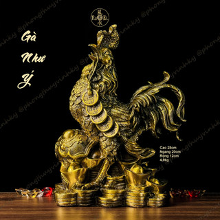 Gà trống như ý cát tường - tượng đồng phong thủy