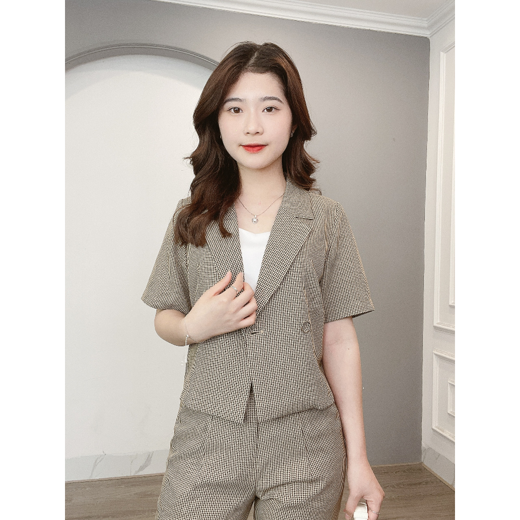 Sét Áo Vest 2 Cúc Và Quần Baggy Min House