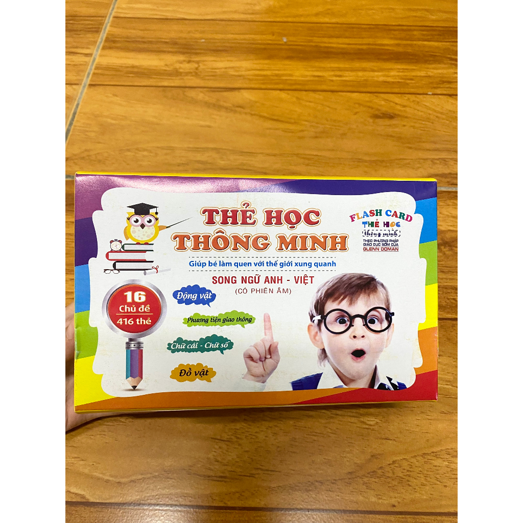 Bộ thẻ học thông minh 16 chủ đề tiếng anh với 416 thẻ song ngữ cho bé - 𝐂𝟏𝟏