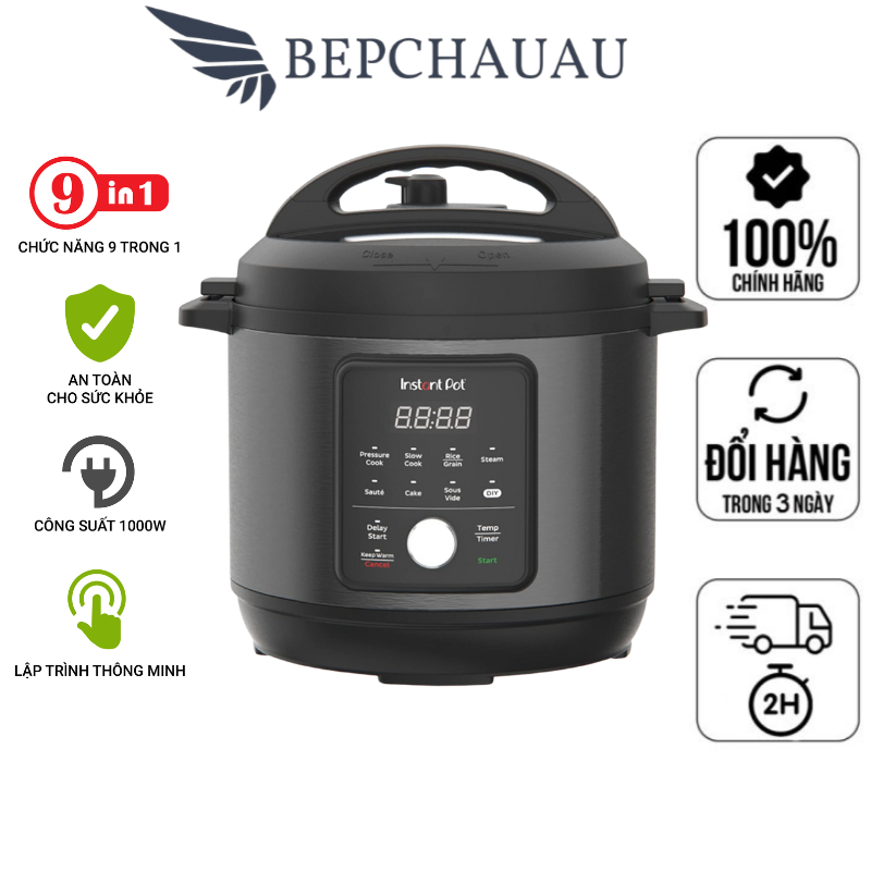 Nồi Áp Suất INSTANT POT 9IN1, Nồi Hầm Đa Năng, Dung Tích 5.7L, Nhập Hàn, BH 12 Tháng, Bepchauau