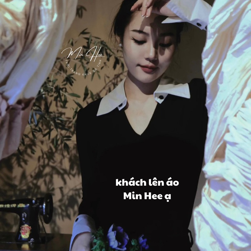 Áo thun nữ tay dài lai trắng, áo len tăm cao cấp ôm body co giãn tốt