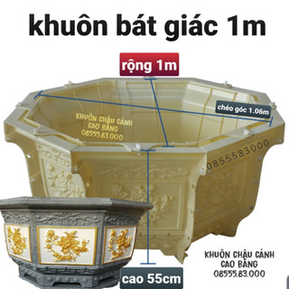 Khuôn đúc chậu bát giác 1m - khuôn nhựa ABS nguyên sinh