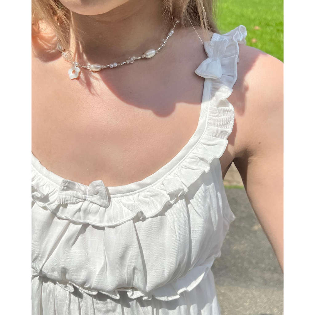 Đầm trắng xoè viền bèo tiểu thư LIKA dress Gem Clothing SP060898