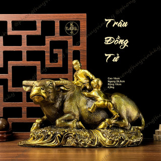 Trâu vàng đồng tử - tượng đồng phong thủy