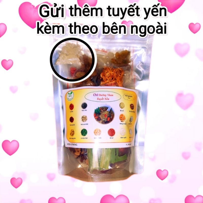 Chè dưỡng nhan  400g tặng tuyết Yến, lệ đào , hạt sen và quế hoa