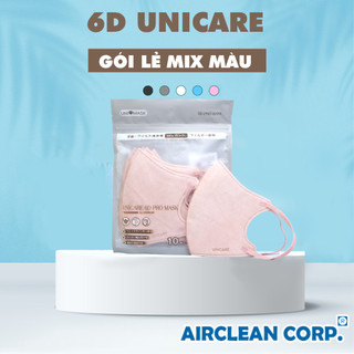 Khẩu Trang 6D UNI CARE - 1 Gói Khẩu Trang Mix Màu