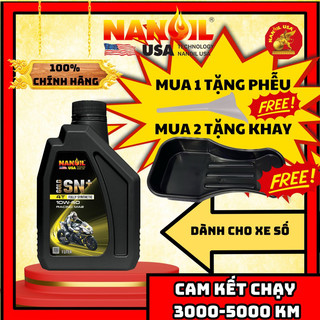 Dầu nhớt xe số nanoil usa 10w40 & 10w50 gold sn+