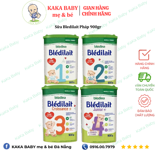 Sữa Bledilait Pháp 900gr số 1, 2, 3, 4