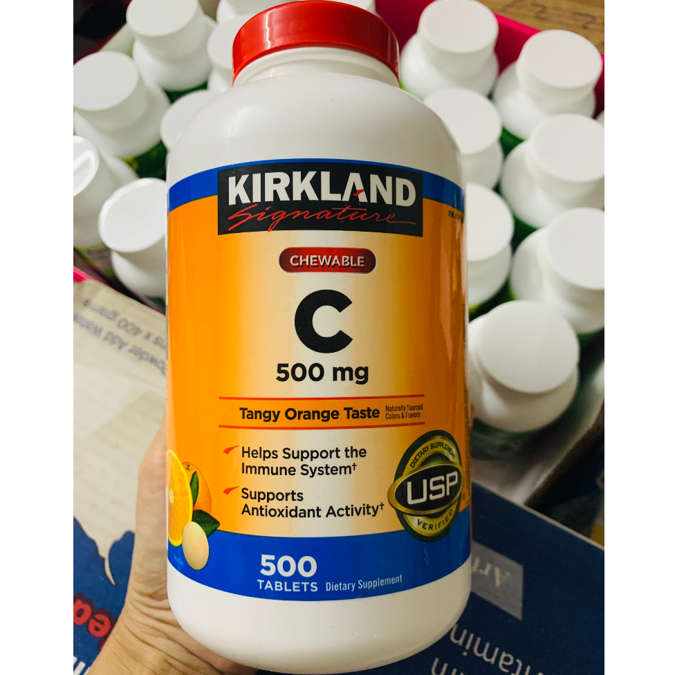 Vitamin C Kirkland 1000mg 500 viên hỗ trợ hệ miễn dịch