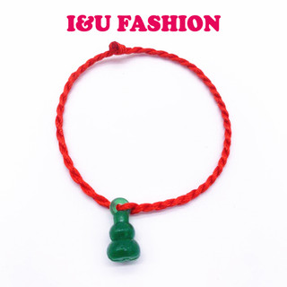 Vòng tay phong thủy chỉ đỏ may mắn hồ lô xanh ngọc cho Nam, Nữ ngụ ý cầu an lành sức khỏe cho trẻ em và người lớn VT-06