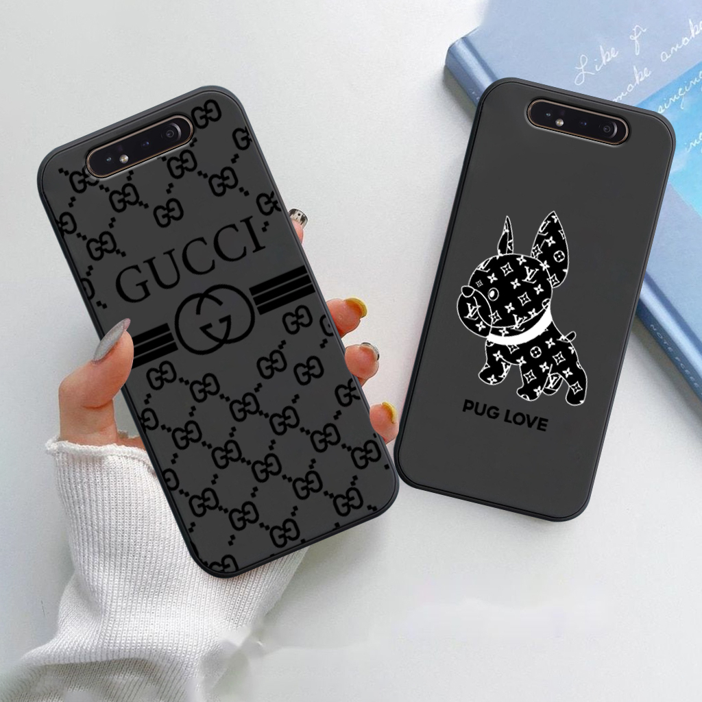 Ốp lưng Samsung A80, A90 4G silicon dẻo, tpu mềm hình thom brownee, guccii, nikee
