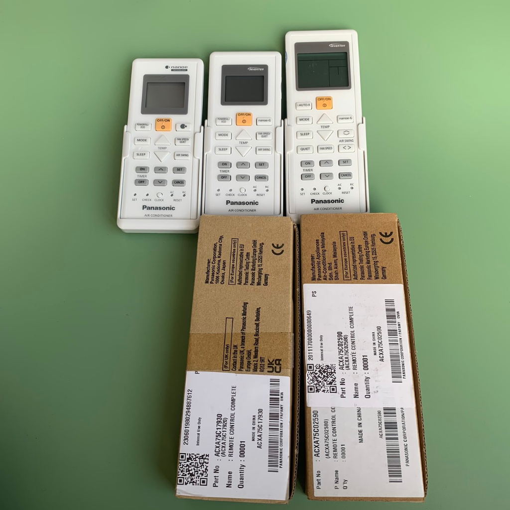 Điều khiển điều hoà Panasonic chính hãng zin theo máy, Remote máy lạnh Panasonic Inverter 2 chiều và 1 chiều - Hàng mới