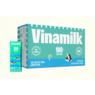 (Date mới )Thùng Sữa tươi tiệt trùng Vinamilk 100% Có đường, ít đường, không đường 180ml*48 hộp- có ship hỏa tốc HCM)