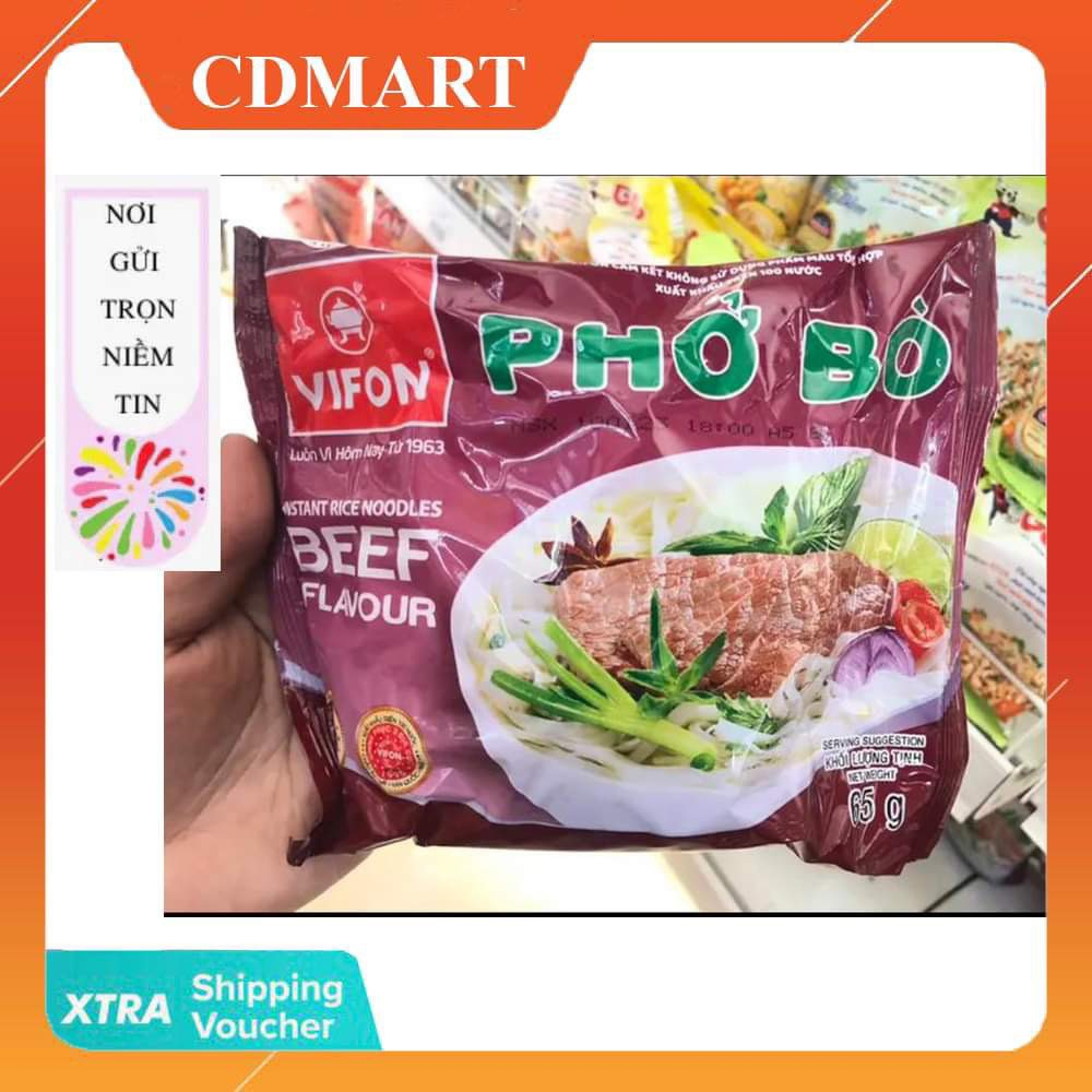 COMBO Phở bò Vifon gói 65g, Combo 5 gói/Combo 10 gói