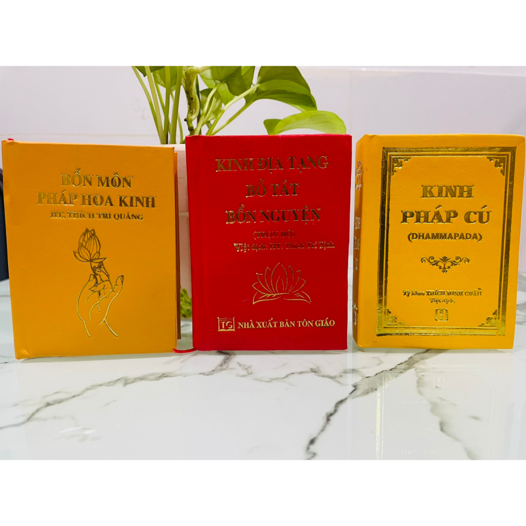 Sách - Combo Kinh Địa tạng Bồ Tát Bổn Nguyện, Bổn Môn Pháp Hoa Kinh, Kinh Pháp Cú - Bìa cứng (khổ nhỏ)