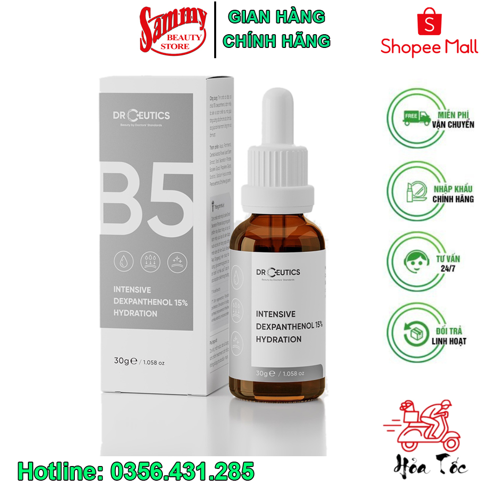 Tinh Chất Cấp Ẩm, Phục Hồi Da DrCeutics B5 Intensive Dexpanthenol 15% Hydration