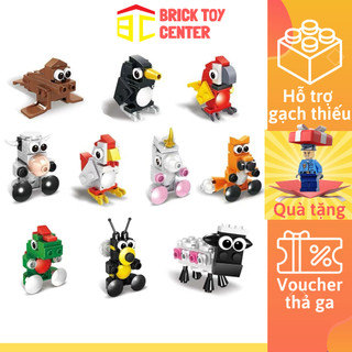 Đồ chơi xếp hình cho bé Hsanhe 6033 mô hình con vật sáng tạo 10 loài vật dễ thương