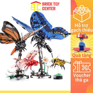 Đồ chơi lắp ráp technic Sembo block mô hình động vật ong vàng chuồn chuồn ớt bươm bướm