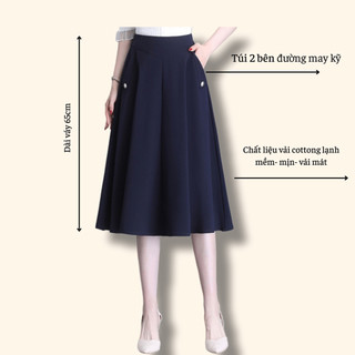 Chân váy dài xòe công sở CV07