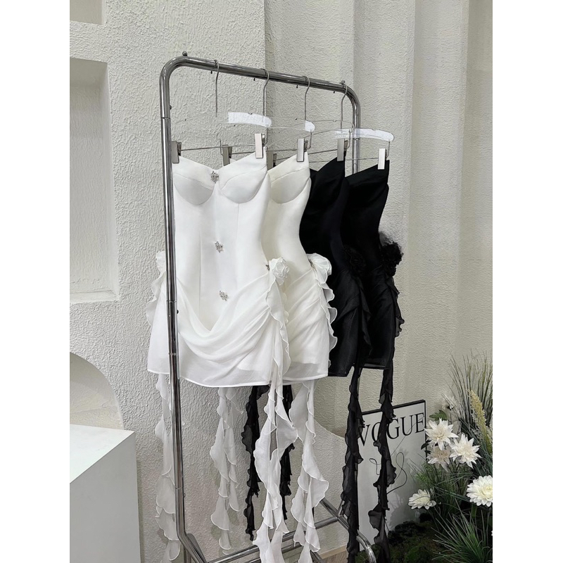 Ảnh sàn+video] Desi Dress Đầm Body Đính Hoa Rua Rua Kèm Tag Đá Sang Trọng Cho Nàng Đi Tiệc