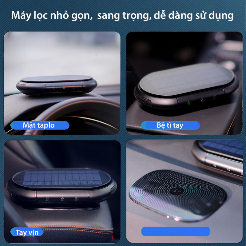 Máy lọc không khí ô tô năng lượng mặt trời tự động ngắt sử dụng công nghệ ION khử mùi | BigBuy360 - bigbuy360.vn