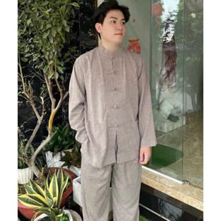 Đồ Lam Đi Chùa# Lãnh Tụ Tay Dài LiNen Cao Cấp # Quần Áo Nam